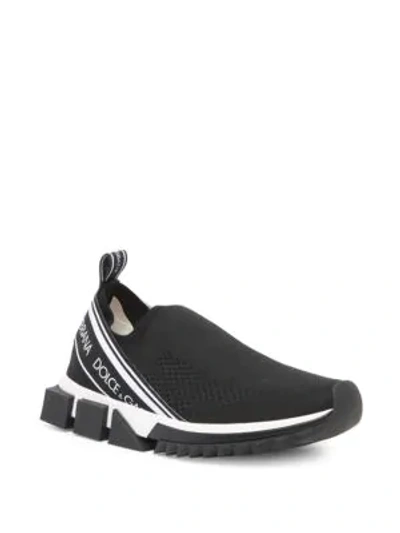 Shop Dolce & Gabbana Sorrento Knit Sneakers In Black