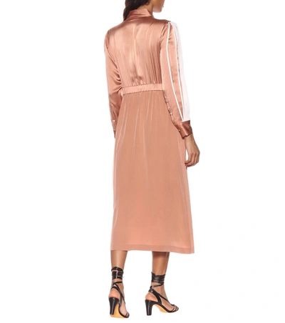 Shop Bodice Studio Silk Midi Dress In Pink