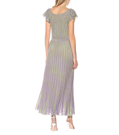 Shop Missoni Striped Lamé Maxi Dress In Multicoloured