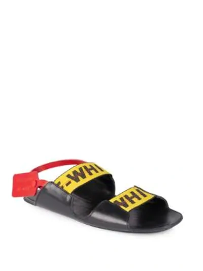 Shop Off-white Leather Zip-tie Sandals In Multi