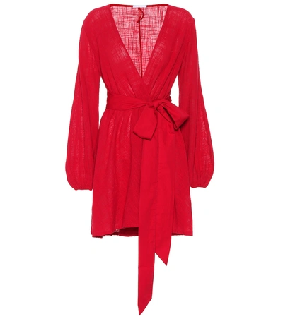 Shop Kalita Gaia Cotton Minidress In Red