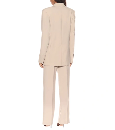 Shop Helmut Lang Crêpe Blazer In Beige