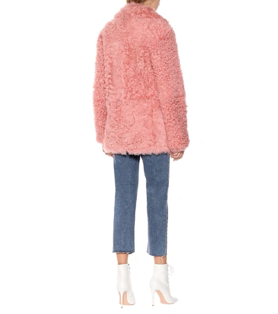 Shop Sies Marjan Pippa Shearling Coat In Pink