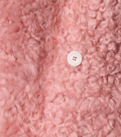 Shop Sies Marjan Pippa Shearling Coat In Pink