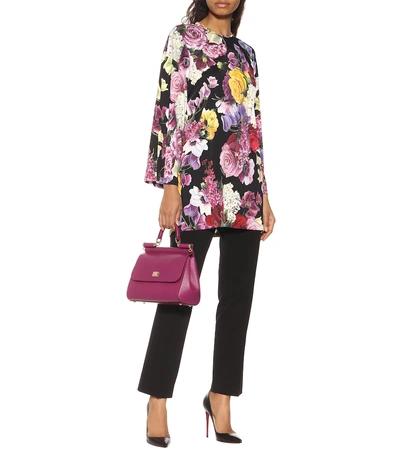 Shop Dolce & Gabbana Floral-printed Top In Multicoloured