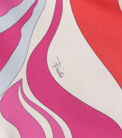 Shop Emilio Pucci Printed Silk-blend Top In Multicoloured