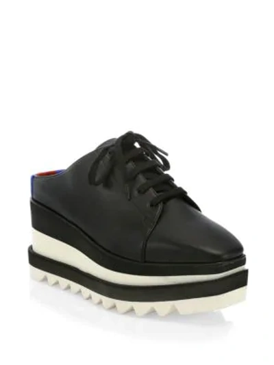 Shop Stella Mccartney Sneak-elyse Platform Wedge Sneaker Mules In Black