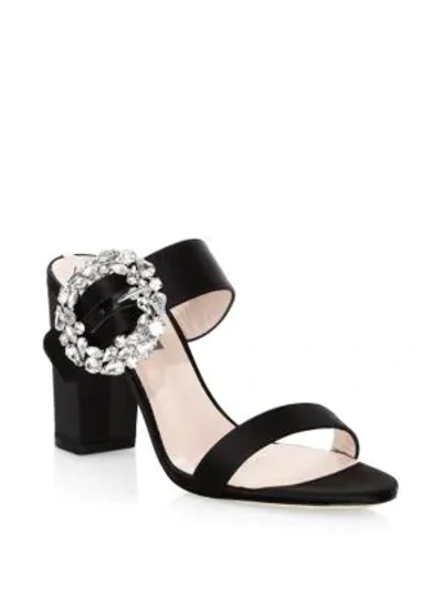 Shop Sjp By Sarah Jessica Parker Celia Satin Mules In Black