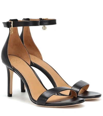 Shop Tory Burch Ellie 85 Leather Sandals In Black