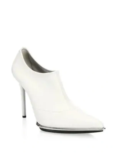 Shop Alexander Wang Cara Stretch Leather Booties In White