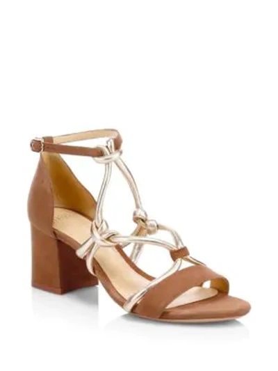 Shop Alexandre Birman Women's Macramé Rope Block Heel Sandals In Tan