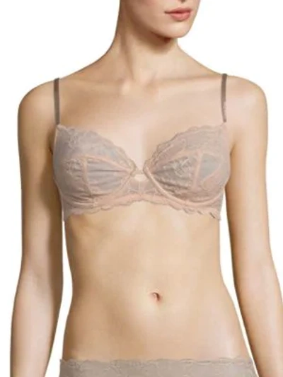 Shop Calvin Klein Underwear Women's Seductive Comfort Lace Unlined Full Coverage Bra In Bare