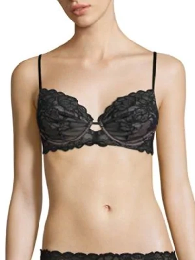 Shop Calvin Klein Underwear Seductive Comfort Lace Unlined Full Coverage Bra In Black