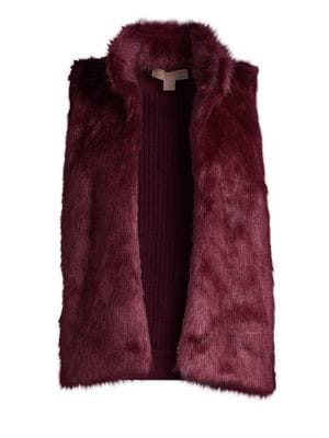 michael kors vest faux fur