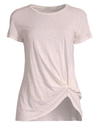 Shop Stateside Twisted Knot Slub Tee In Peach