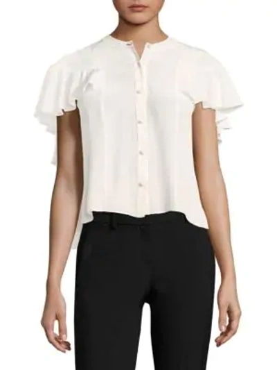 Shop Alexis Danijela Silk Top In Off White