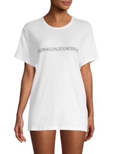 Shop Calvin Klein 205w39nyc Logo Tee In White
