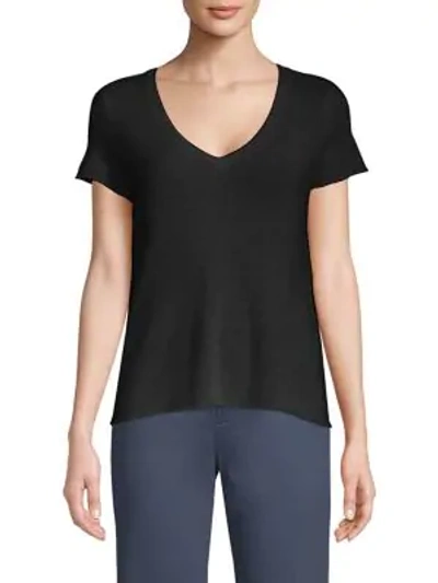 Shop Atm Anthony Thomas Melillo Cashmere V-neck T-shirt In Black