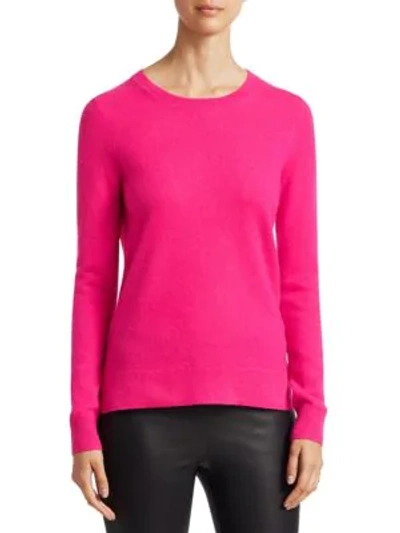 Shop Saks Fifth Avenue Collection Cashmere Roundneck Sweater In Cosmopolitan
