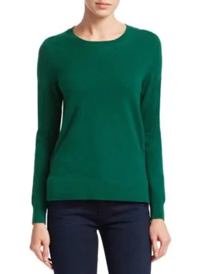 Shop Saks Fifth Avenue Collection Cashmere Roundneck Sweater In Deep Green