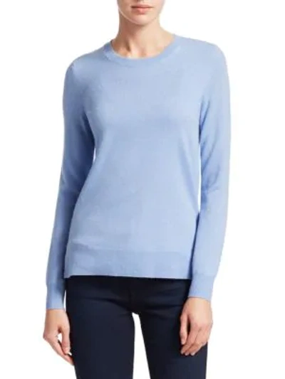Shop Saks Fifth Avenue Collection Cashmere Roundneck Sweater In Light Blue Bird