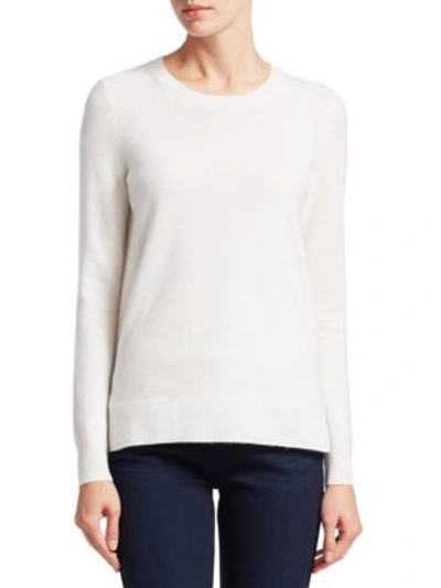 Shop Saks Fifth Avenue Women's Collection Cashmere Roundneck Sweater In Snow