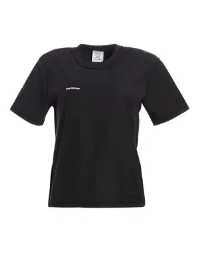 Shop Vetements Fitted Inside Out Tee In Black