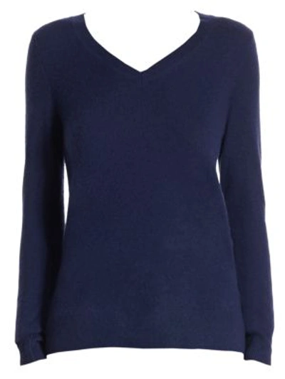Shop Saks Fifth Avenue Collection Cashmere V-neck Sweater In Nightfall