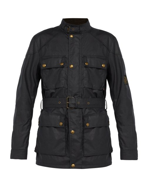 Belstaff Trialmaster Waxed-cotton Jacket In Navy | ModeSens