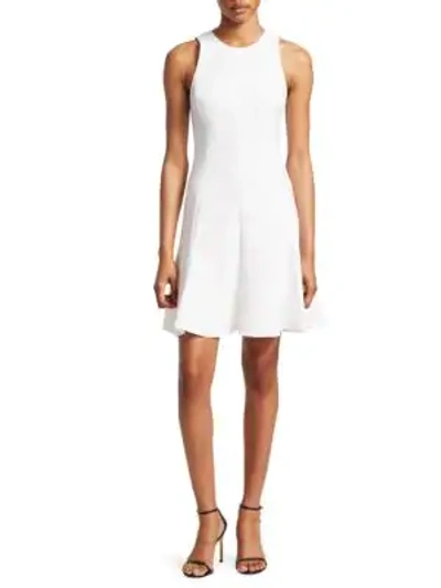 Shop Elizabeth And James Seamed Fit-and-flare Dress In White