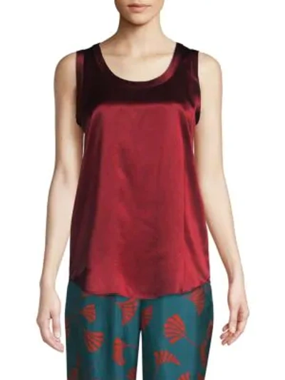 Shop Lafayette 148 Reversible Perla Tank In Scarlet