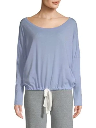 Shop Eberjey Heather Slouchy Tee In Chambray