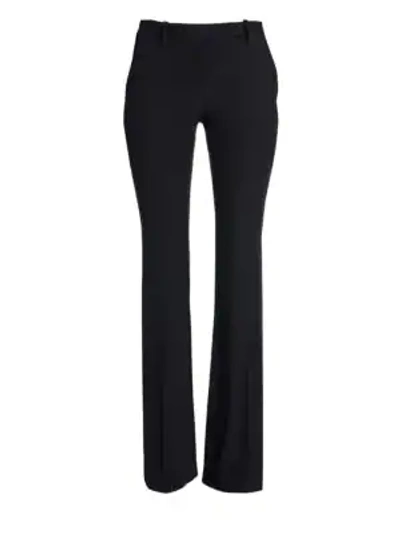 Shop Alexander Mcqueen Women's Narrow Bootcut Crepe Trousers In Black