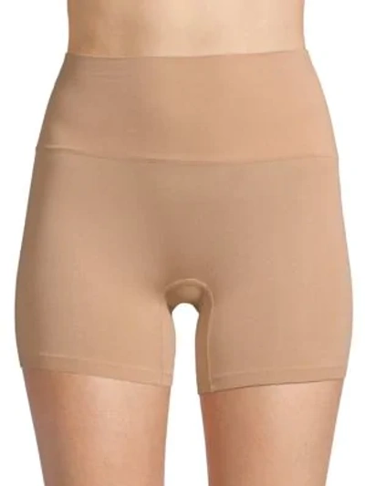 Shop Yummie Women's Shaping High-rise Shorts In Almond