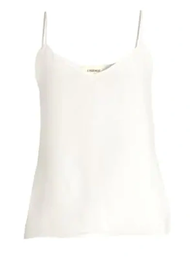 Shop L Agence Women's Jane Silk Tank In Ivory