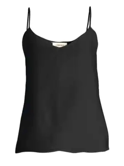 Shop L Agence Women's Jane Silk Tank In Black