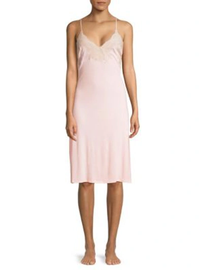 Shop Natori Luxe Shangri-la Chemise In Blush