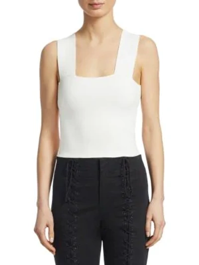 Shop A.l.c Women's Lia Cropped Top In White