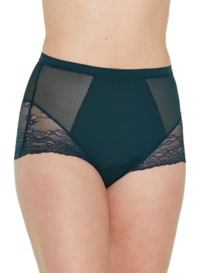 Shop Spanx Spotlight On Lace Mesh Brief In Malachite