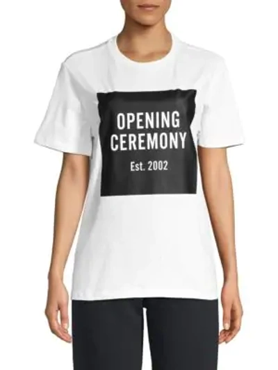 Shop Opening Ceremony Box Logo Tee In White