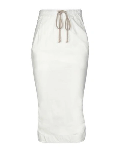 Shop Rick Owens Drkshdw Midi Skirts In White