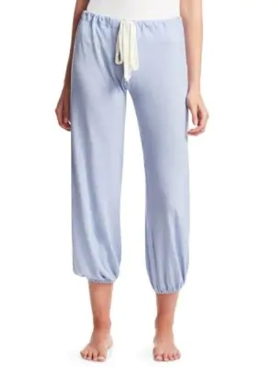 Shop Eberjey Heather Crop Pants In Chambray
