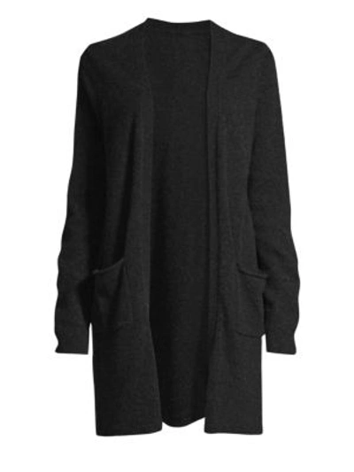 Shop Atm Anthony Thomas Melillo Open Front Cashmere Cardigan In Black