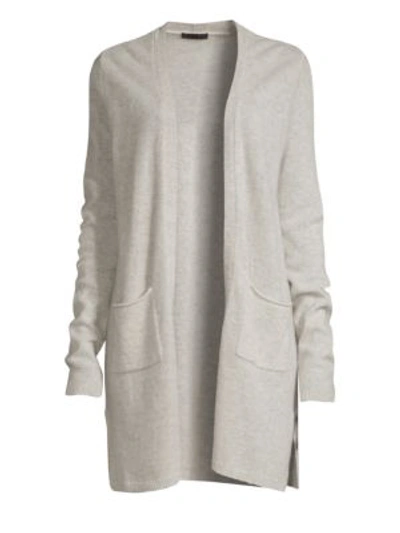 Shop Atm Anthony Thomas Melillo Open Front Cashmere Cardigan In Heather Grey