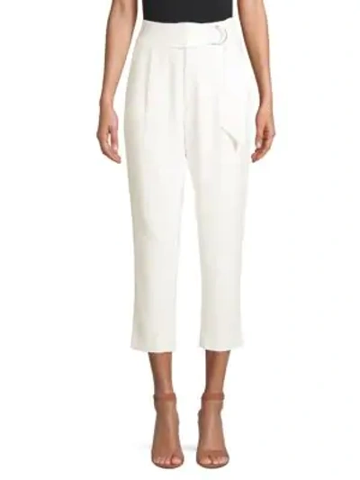 Shop Ramy Brook Hudson Carrot Crop Trousers In Ivory