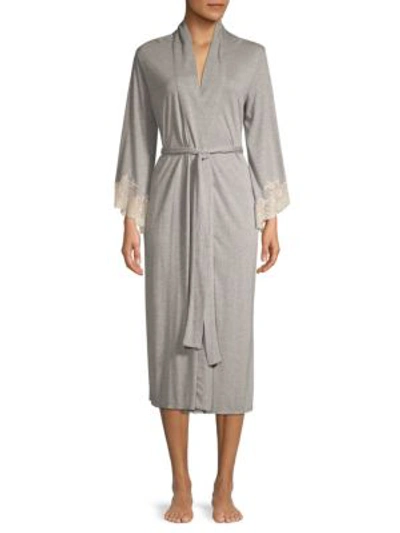 Shop Natori Women's Luxe Shangri-la Robe In Grey