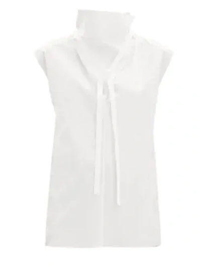 Shop Theory Funnelneck Tie Top In White