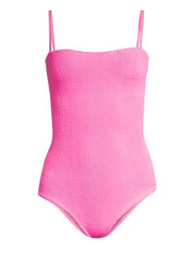 Shop Hunza G Women's Maria One-piece Swimsuit In Bubblegum