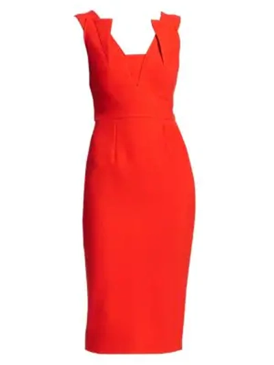 Shop Roland Mouret Coleby Sheath Dress In Red