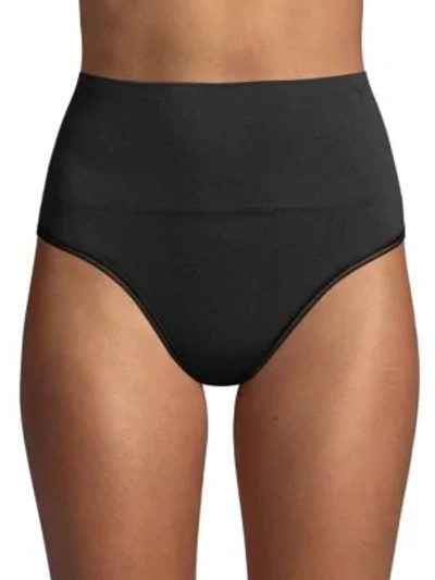 Shop Yummie Women's Ultralight Seamless High-waist Thong In Black